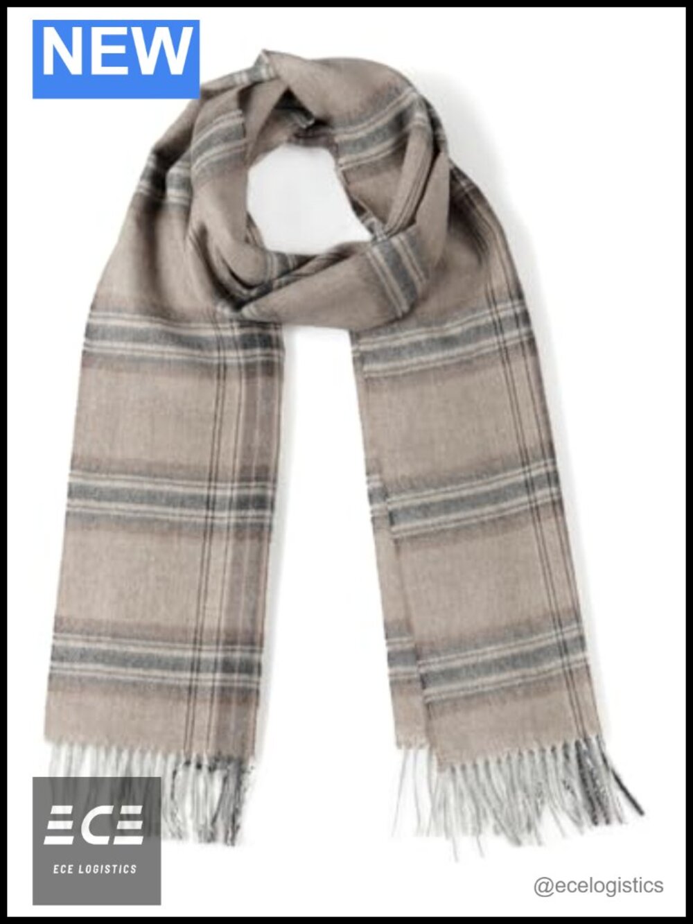 Tartan Plaid Flannel Scarf 100% Baby Alpaca Wool Unisex Hand Woven